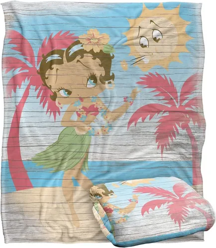 Vista 11 de Betty Boop Hula Boop - Manta con licencia oficial de tacto sedoso, súper suave, 36 x 58 pulgadas