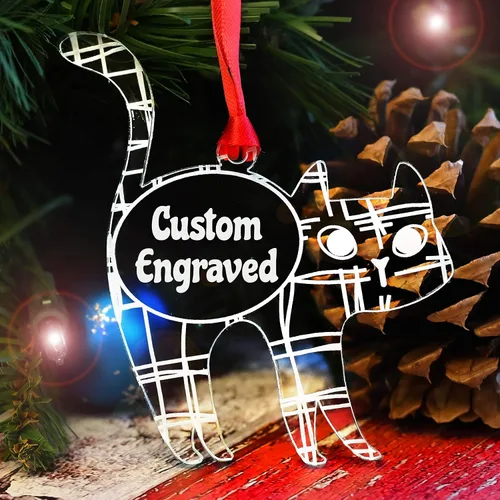 Vista 6 de LHS Caja de regalo personalizada para decoración de árbol de Navidad de Halloween, incluye fantasma espeluznante, adorno personalizado 2022