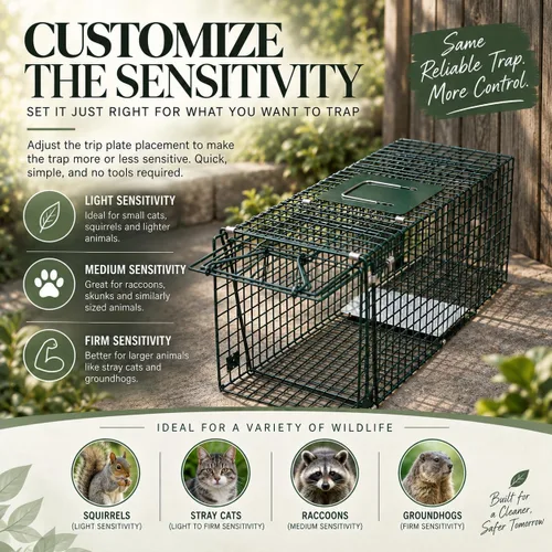 Vista 7 de Humane Way Recon 32 en trampa para animales vivos para mapache, gato