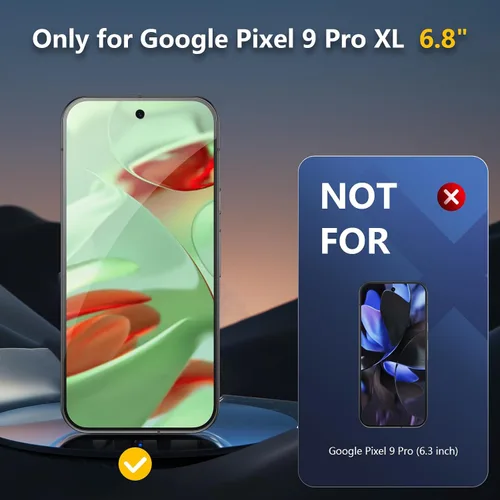 Vista 2 de 2 Pack Privacy Screen Protector for Google Pixel 9 Pro XL 28° Anti Spy, Anti Scratch, Easy Installation（Doesn’t Support Fingerprint Sensor）