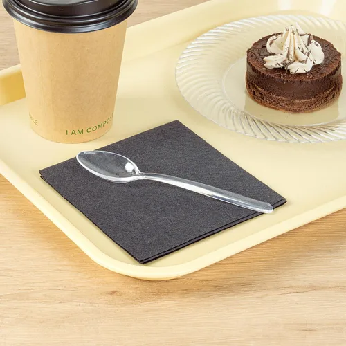 Vista 4 de Restaurantware Moderna - Cucharas desechables de 5.5 pulgadas, 250 cucharas de postre pequeñas reciclables, resistentes a las grietas para todo tipo