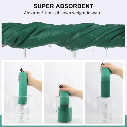 Vista 4 de Toalla de microfibra Rainleaf perfecta para viajes y gimnasio y camping. Secado rápido - Super absorbente - Ultra compacta - Liviana. Adecuada