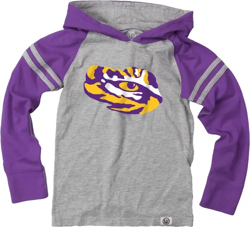 Vista 4 de Wes and Willy - Sudadera con capucha de manga larga para niños de universidad con rayas