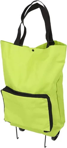 Vista 8 de Carrito de compras plegable, bolsa plegable con cremallera, carrito de comestibles OxFabric, con ruedas, reutilizable, de gran capacidad, portátil
