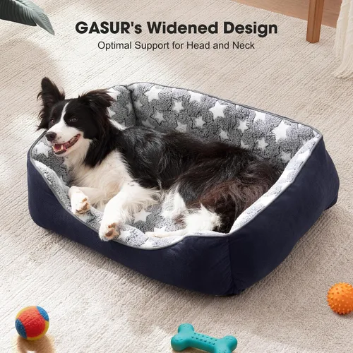 Vista 7 de GASUR Camas para Perros Tamaño Small Plus, Cama Lavable para Perros Pequeños, Sofá Cama Ortopédico para Mascotas, Cuna para Mascotas con Base