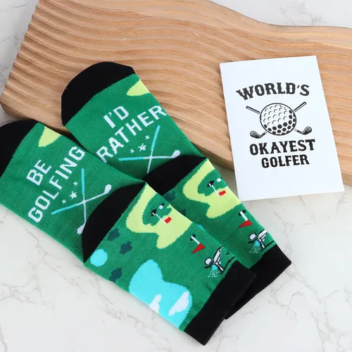 Vista 5 de Bayelove Regalos de golf para el abuelo, regalos únicos para el abuelo, divertidos regalos de golf para hombres, incluyendo vaso, tazas, calcetines
