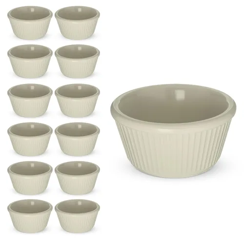 Vista 8 de Carlisle FoodService Products 084302 SAN Ramequin estriado, capacidad de 1 oz, blanco (caja de 48)