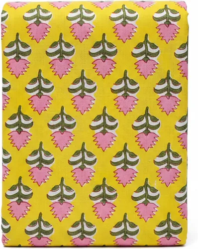 Vista 21 de E-Tailor® Tela de algodón precortada impresa a mano, ideal para costura, manualidades, tapicería, patchwork, cortinas, acolchados, etc. Azul-amarillo