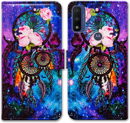 Vista 15 de Bcov Funda de piel con tapa para teléfono Motorola Moto G Pure/Power 2022 - Patrón de pájaro negro, ranura para tarjetas, bloqueo magnético, función