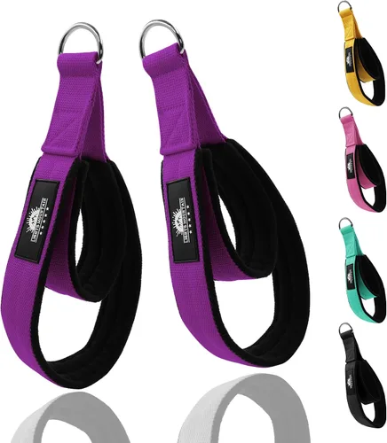 Vista 9 de 1 par de correas de doble bucle de Pilates para Reformer Fitness D-Ring Straps Handle Yoga Ejercicio Accesorios para el gimnasio en casa