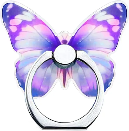 Vista 8 de Kinizuxi Soporte de anillo de teléfono de mariposa, soporte de agarre para 1 azul