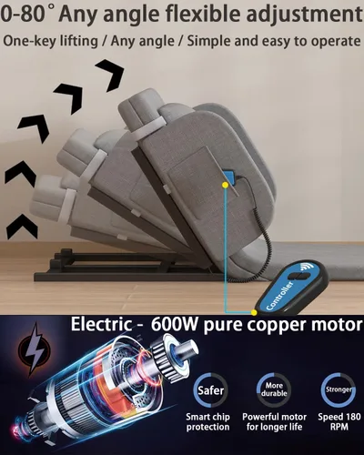 Vista 6 de Levantamiento eléctrico de la cama para levantarse – Asistente de cama para levantarse de la cama, reposo de cama ajustable ayuda a los pacientes