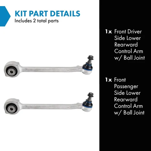 Vista 572 de Conjunto de Brazo de Control Inferior Delantero y Junta Esférica TRQ para Lado del Conductor y del Pasajero 2 Piezas Compatible con Ford Mustang GT