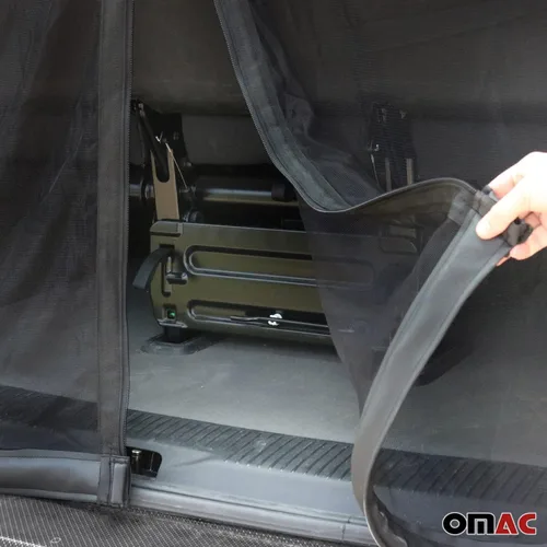 Vista 2 de OMAC Mosquitera magnética para Mercedes-Benz Sprinter 2006 a 2018, negro (puerta de granero)