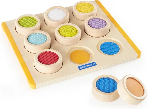 Vista 2 de Guidecraft Búsqueda táctil colorida y combinada: juego de memoria sensorial de texturas suaves para niños pequeños