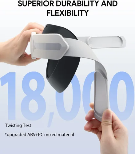 Vista 4 de AUBIKA Juego de accesorios 8 en 1 para MetaOculus Quest 2, incluye correa para la cabeza Elite + funda de transporte rígida + cubierta frontal