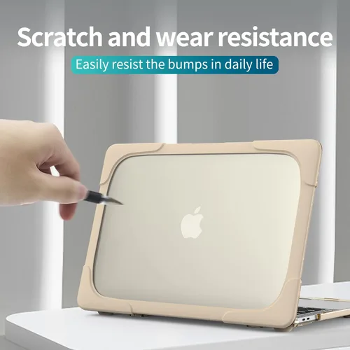 Vista 3 de Funda para MacBook Air de 15 pulgadas M5 2026 2025-2023 M4 M3 M2 modelo A3448 A3241 A3114 A2941 Touch ID, carcasa rígida de plástico resistente