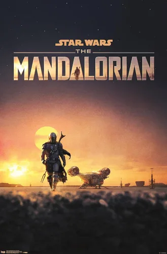 Vista 12 de Trends International Star Wars: The Mandalorian - Póster de pared de una hoja D23, 14.725 x 22.375 pulgadas, versión enmarcada de madera de granero