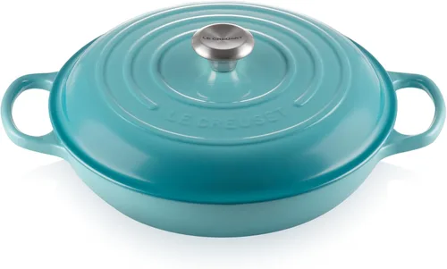 Vista 31 de Le Creuset Signature - Sartén de hierro fundido esmaltada con mango de hierro, 3,5 qt., alcachofa