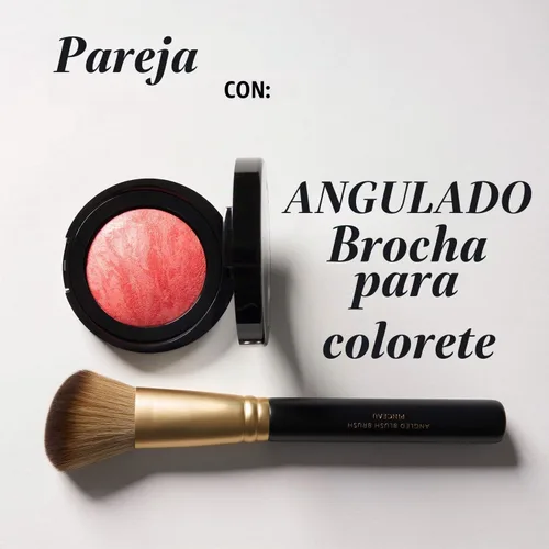Vista 5 de LAURA GELLER NEW YORK Blush-n-Brighten - Rubor horneado marmoleado, tono Pink Buttercream (crema de mantequilla rosa) y brocha angular, 47mm 01
