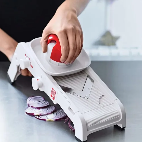 Vista 4 de TUPPERWARE Chef Mando-Chef D202 - Rallador multirebanador Mandolino Küchenenstar Blanco/Rojo