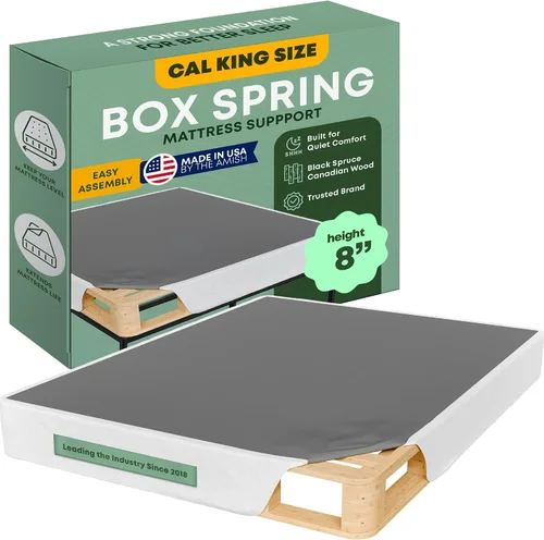 Vista 20 de Greaton, 10” Twin Box Spring Only for Twin Size Bed – Amish-Made in The USA – Solid Wood Mattress Foundation with Stable & Quiet Support