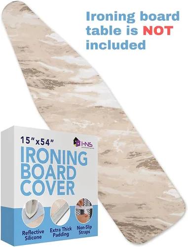 Vista 4 de HOLDN' STORAGE Funda para Tabla de Planchar - Recubierta de Silicona, Resistente a Quemaduras, Acolchado de 15 x 54 Pulgadas con Correas de Gancho