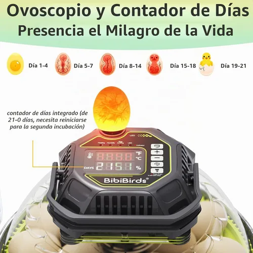 Vista 6 de Incubadoras de huevos para incubar huevos, control de temperatura y humedad