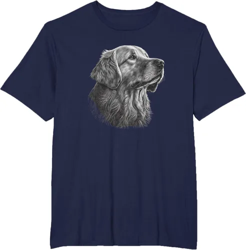 Vista 45 de Camiseta divertida Golden Retriever, Negro