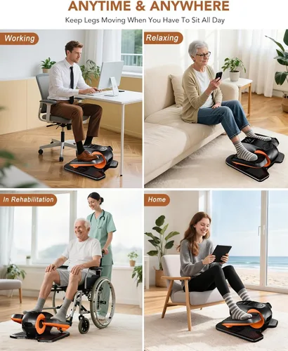 Vista 10 de Under Desk Elliptical Machine,Leg Exerciser Electric as Seen on TV for Seniors, 24 Modes Romote Control Home Workout Exercise Equipment