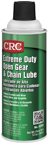 Vista 5 de CRC lata de aerorol de lubricante de cadena y engranaje abierto de servicio extremo, 12 onzas, color negro