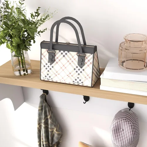 Vista 8 de HOMCOM Juego de banco de zapatos 2 en 1, árbol de pasillo de 5 ganchos con banco y almacenamiento de zapatos para 9 pares de zapatos para entrada