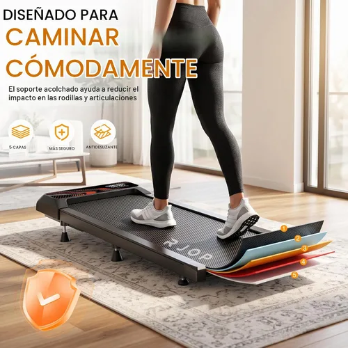 Vista 6 de RJOP 2.5HP Walking Mat with Incline Pad, Under Desk Treadmill for Home Gym