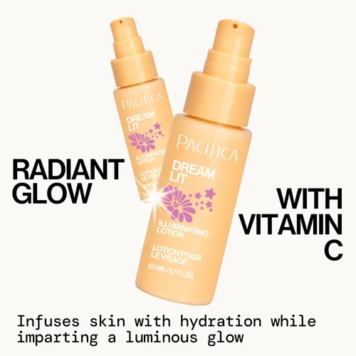 Vista 2 de Pacifica Dreamlit Loción Facial Iluminadora – Hidratante Brillante con Vitamina C y Niacinamida para un Rostro Radiante - Acabado Natural y Luminoso