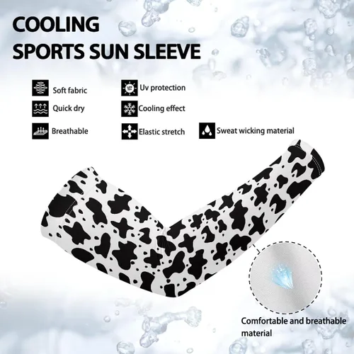 Vista 4 de GIFTPUZZ Mangas de brazo de compresión de enfriamiento Mangas de brazo antideslizantes Actividades al aire libre Protección solar cubierta