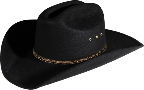 Vista 6 de Sombrero de vaquero del viejo oeste y vaquera, estilo de ala ancha Marrón