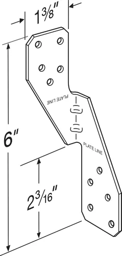 Vista 9 de Simpson Strong-Tie H2.5A H2.5A amarre galvanizado para huracanes calibre 18