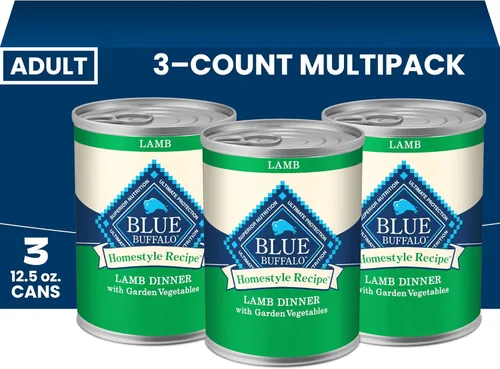 Vista 18 de Blue Buffalo Homestyle Recipe - Paquete variado de paté de comida húmeda para perros, cena de pollo y cena de carne de res con verduras de jardín