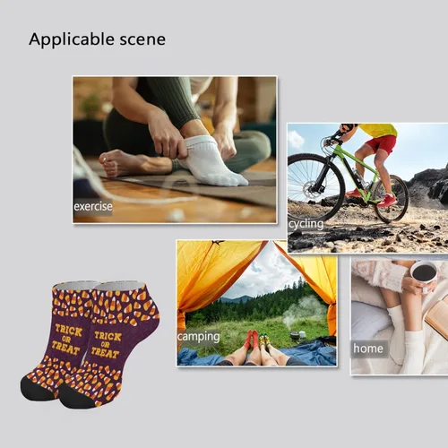 Vista 7 de devor Womens Socks No Show Athletic Womens Sock Cotton No Show Socks Trendy Trick or treat Sock