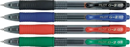 Vista 2 de Pilot G2 - Bolígrafos de gel premium con punta gruesa, bolígrafos de tinta gel, 1 mm, paquete de 4, colores clásicos surtidos - Ideal para escritura