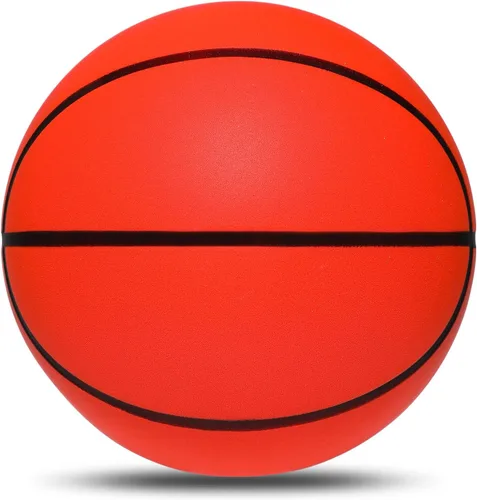 Vista 8 de Baloncesto silencioso tamaño 7 (29.5 pulgadas), pelota de baloncesto pesada sin aire para interiores, pelota de entrenamiento de ensueño acanalada