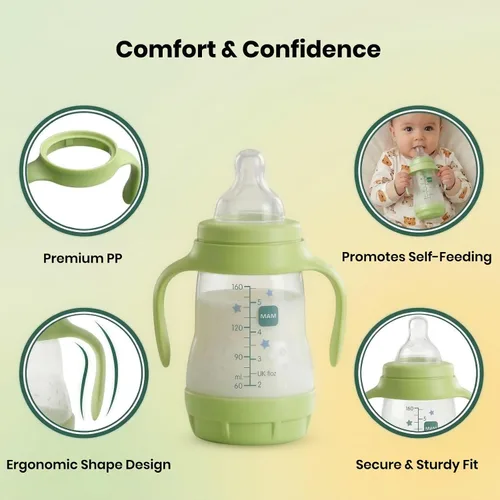 Vista 7 de CHUBBIEE Asas para biberones compatibles con MAM de 5 onzas, 9 onzas y 11 onzas, agarres ergonómicos, accesorios de entrenamiento de PP sin BPA