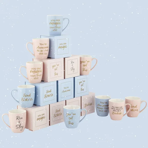 Vista 7 de Tazas inspiradoras con texto en inglés "You Got This Gifts for Women New Job Get Well Soon" (rosa, 14 onzas)