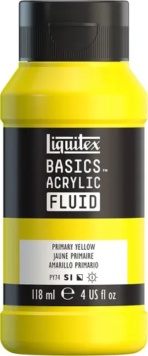 Vista 30 de Liquitex BASICS - Pintura acrílica fluida, botella de 4 onzas, tono permanente carmesí lizarina Super Versatile, Fine Art Pigments; Fluid