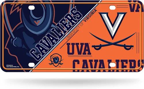 Vista 25 de NCAA etiqueta de metal para auto, negro
