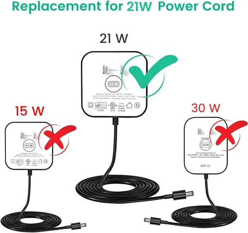 Vista 3 de Cable de alimentación de 21 W de repuesto para Alexa Echo de 1ª generación, Echo 2ª generación, Echo Show (1ª generación), Echo Plus