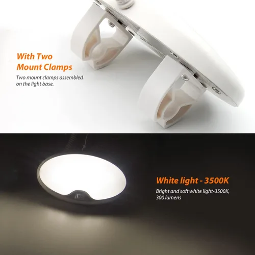 Vista 2 de Dream lighting Luz de litera portátil para caravana emergente (Pop up Camper) de 12 voltios, lámpara de techo interior para RV con enchufe