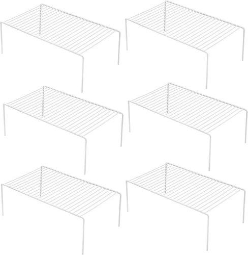 Vista 12 de Redrubbit Paquete de 2 estantes medianos (13 x 9. 4 pulgadas), estante de almacenamiento para gabinete, encimera de cocina inoxidable y estante