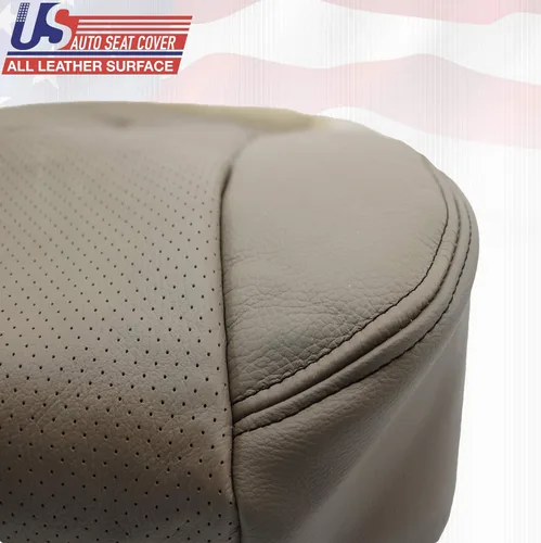 Vista 7 de 2011-2016 para Ford F250 Lariat Driver Bottom Seat Cover Perforated Leather Tan