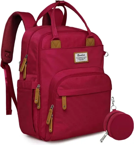 Vista 22 de RUVALINO Mochila para Pañales - Bolsa de Bebé Expandible con hasta 50% Más de Capacidad - Bolsa de Artículos Esenciales para Bebé con Cambiador